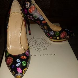 Charlotte Olympia Giant Gem and jewels Heels size